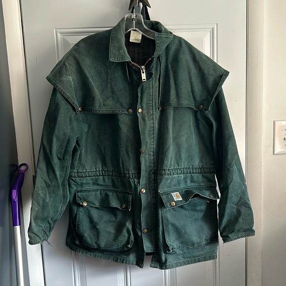 Vintage Union Made in USA Mens Duck Chore Flannel Duster Jacket Large CW043 - Picture 1 of 11